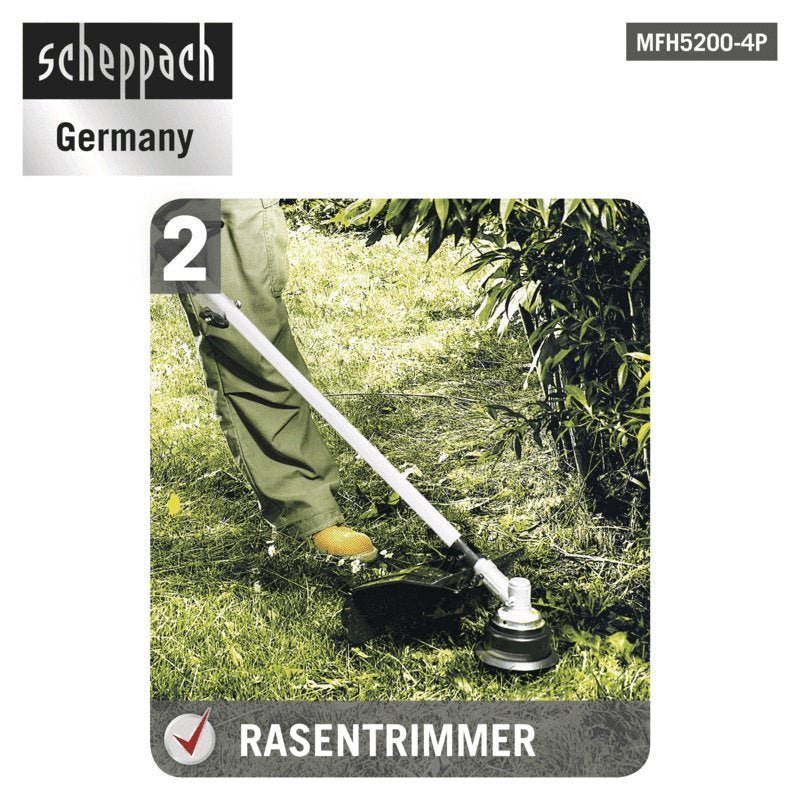 Scheppach Benzin-4 in 1 Multigartengerät MFH5200-4P - Versandrückläufer